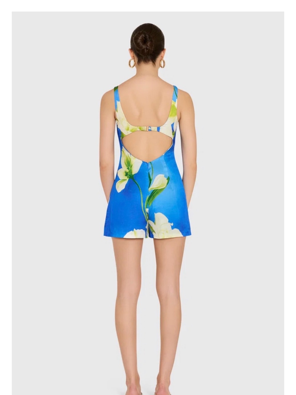 Amanda Uprichard Blue Hibiscus Romper - Picture 2 of 6